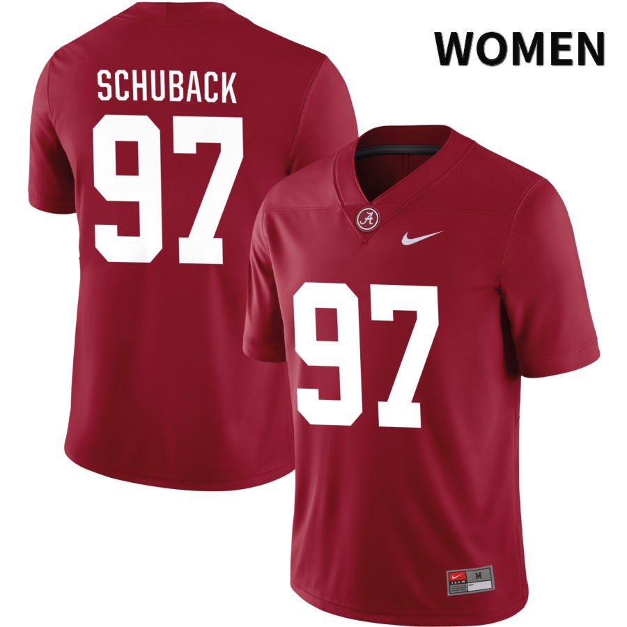 Alabama Crimson Tide Women's Reid Schuback #97 NIL Crimson 2022 NCAA Authentic Stitched College Football Jersey XB16J08OO